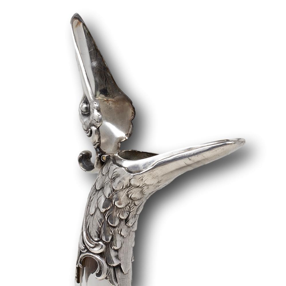 Carafe Swan Art Nouveau plaquée argent WMF en vente 4