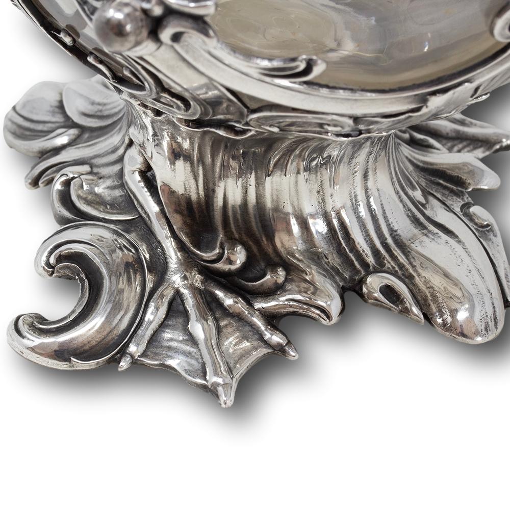 Art Nouveau Silver Plate Swan Decanter WMF For Sale 11
