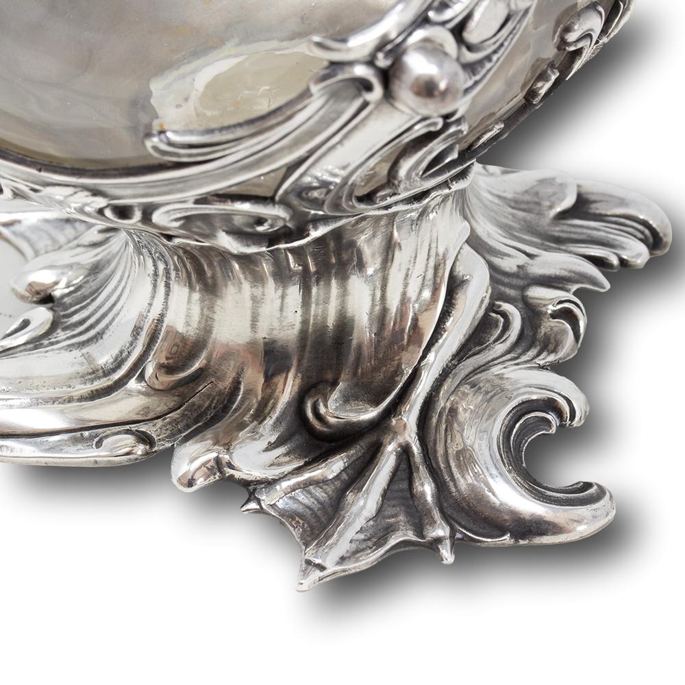 Art Nouveau Silver Plate Swan Decanter WMF For Sale 12