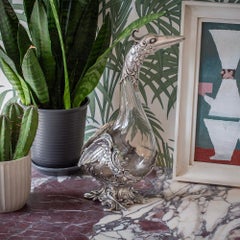 Art Nouveau Silver Plate Swan Decanter WMF