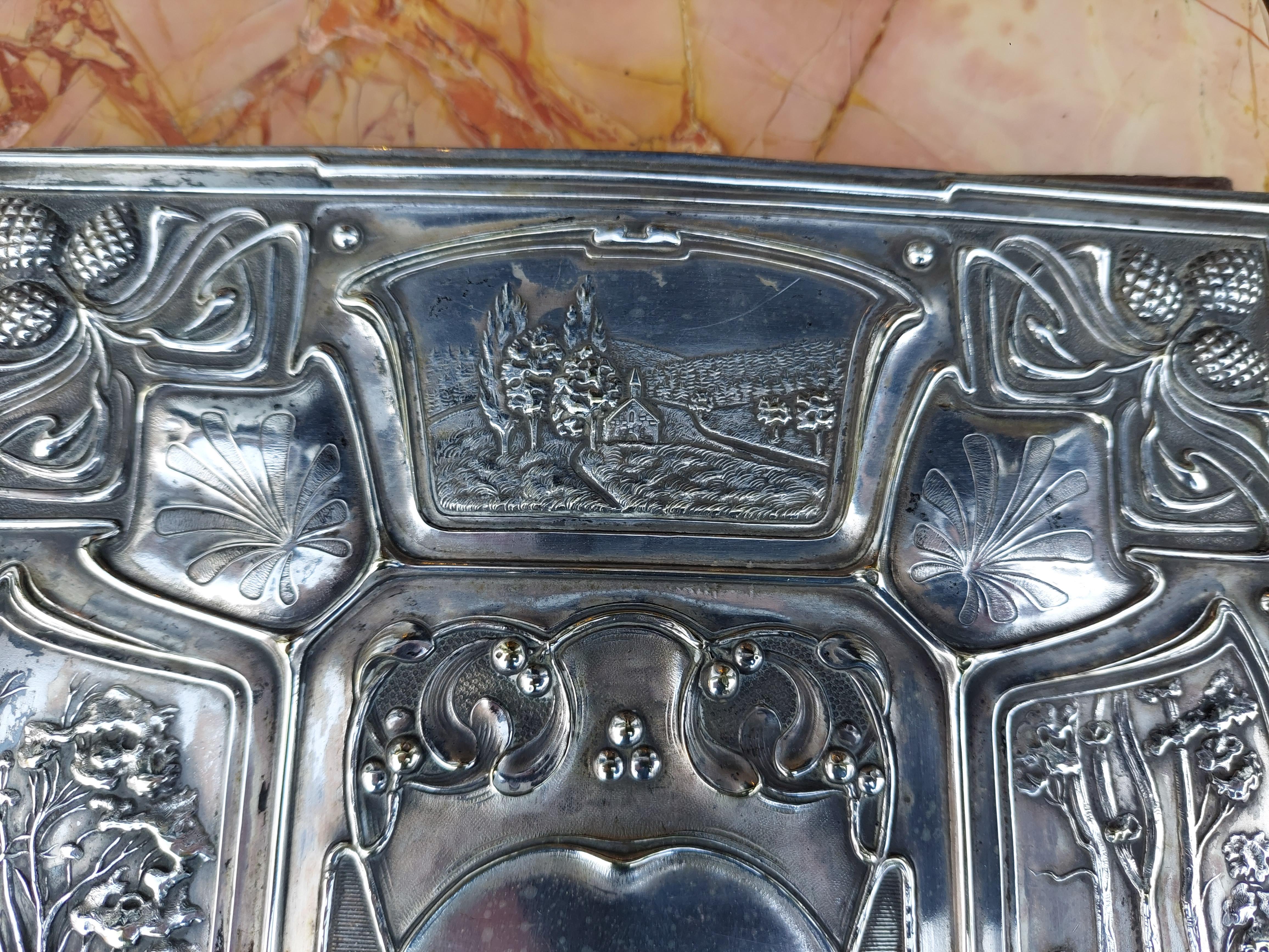 Libro Blotter Folio in stile Art Nouveau placcato in argento in vendita 4