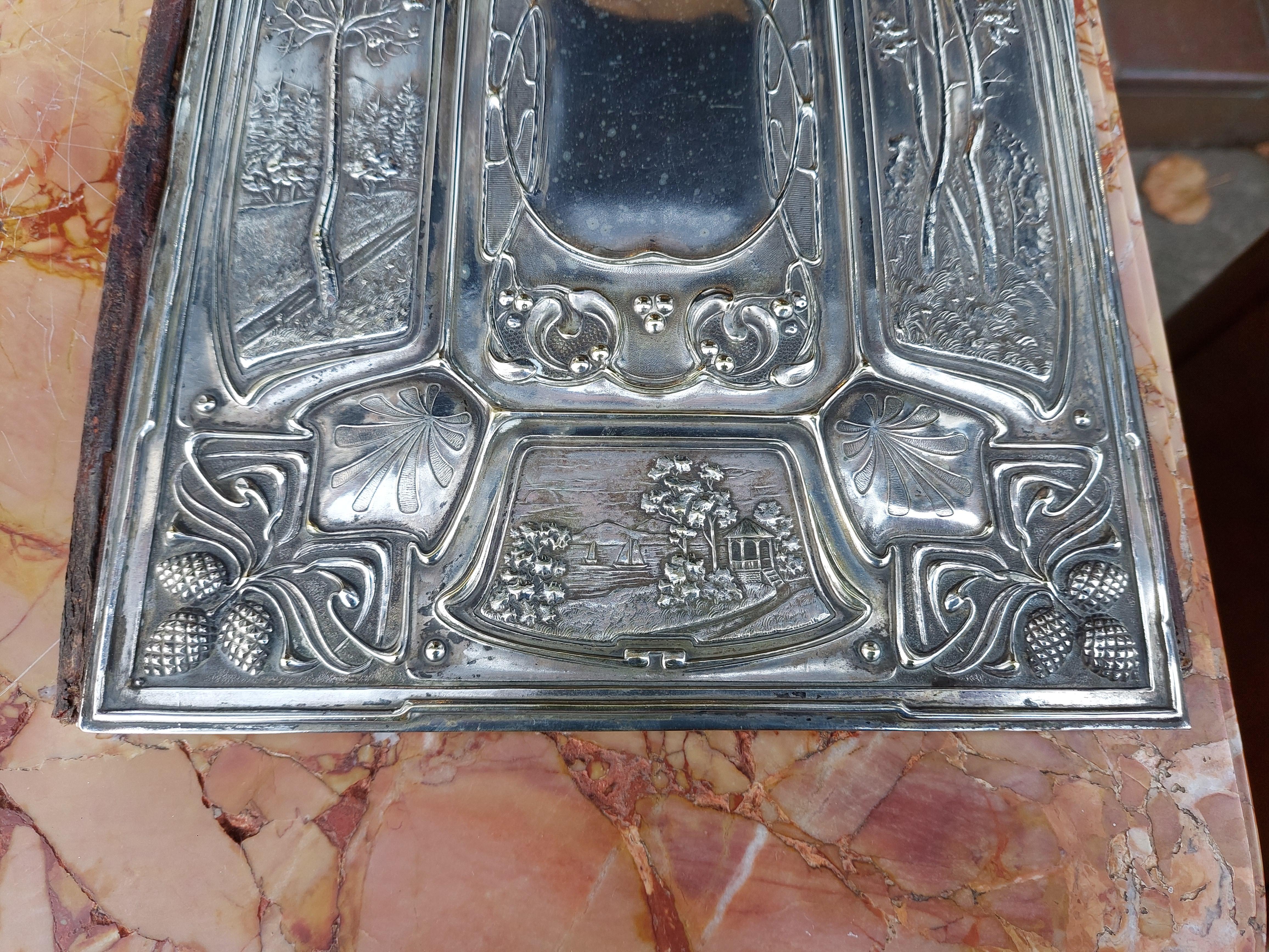 Libro Blotter Folio in stile Art Nouveau placcato in argento In condizioni buone in vendita a Altrincham, GB