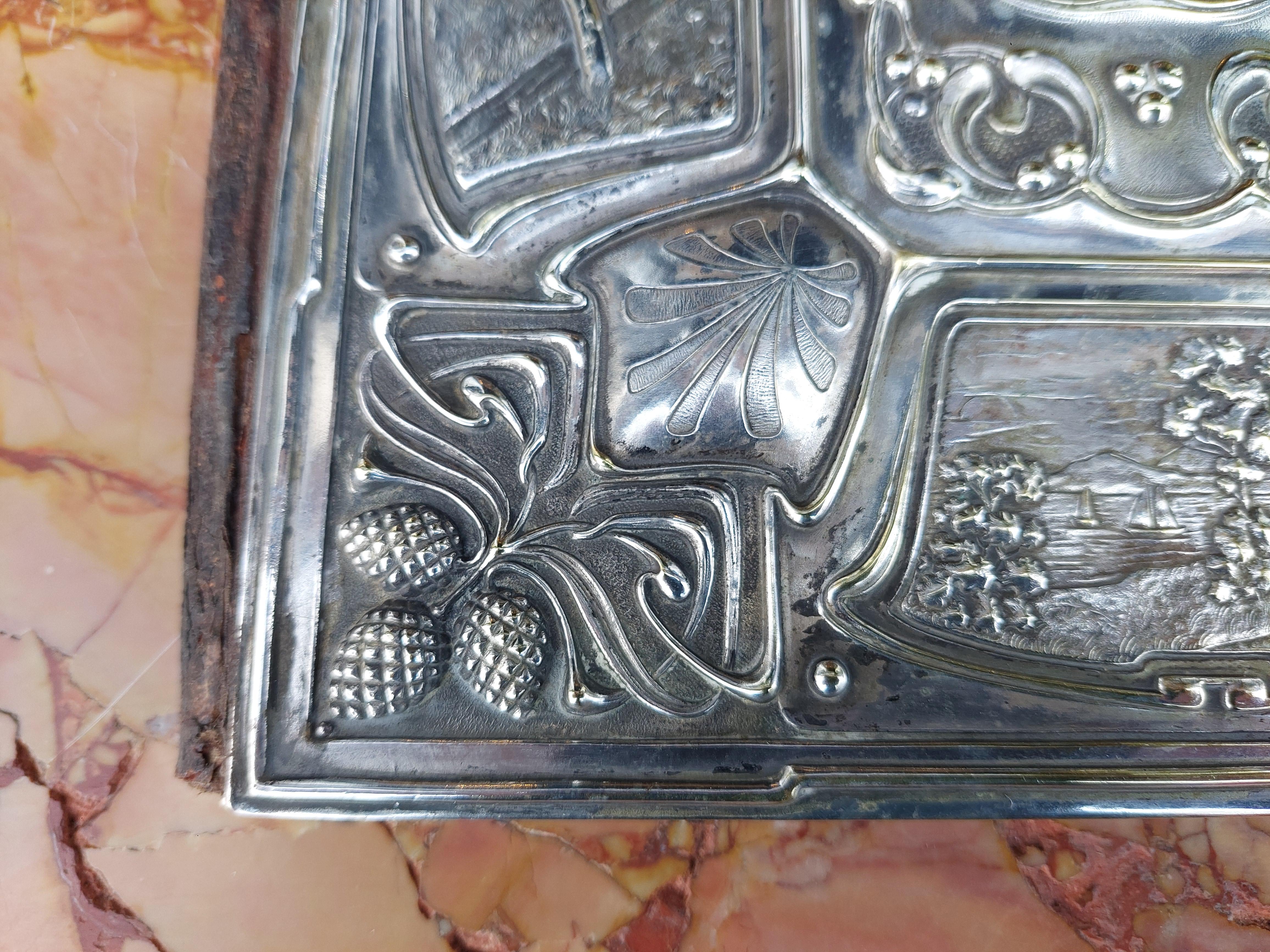 XX secolo Libro Blotter Folio in stile Art Nouveau placcato in argento in vendita