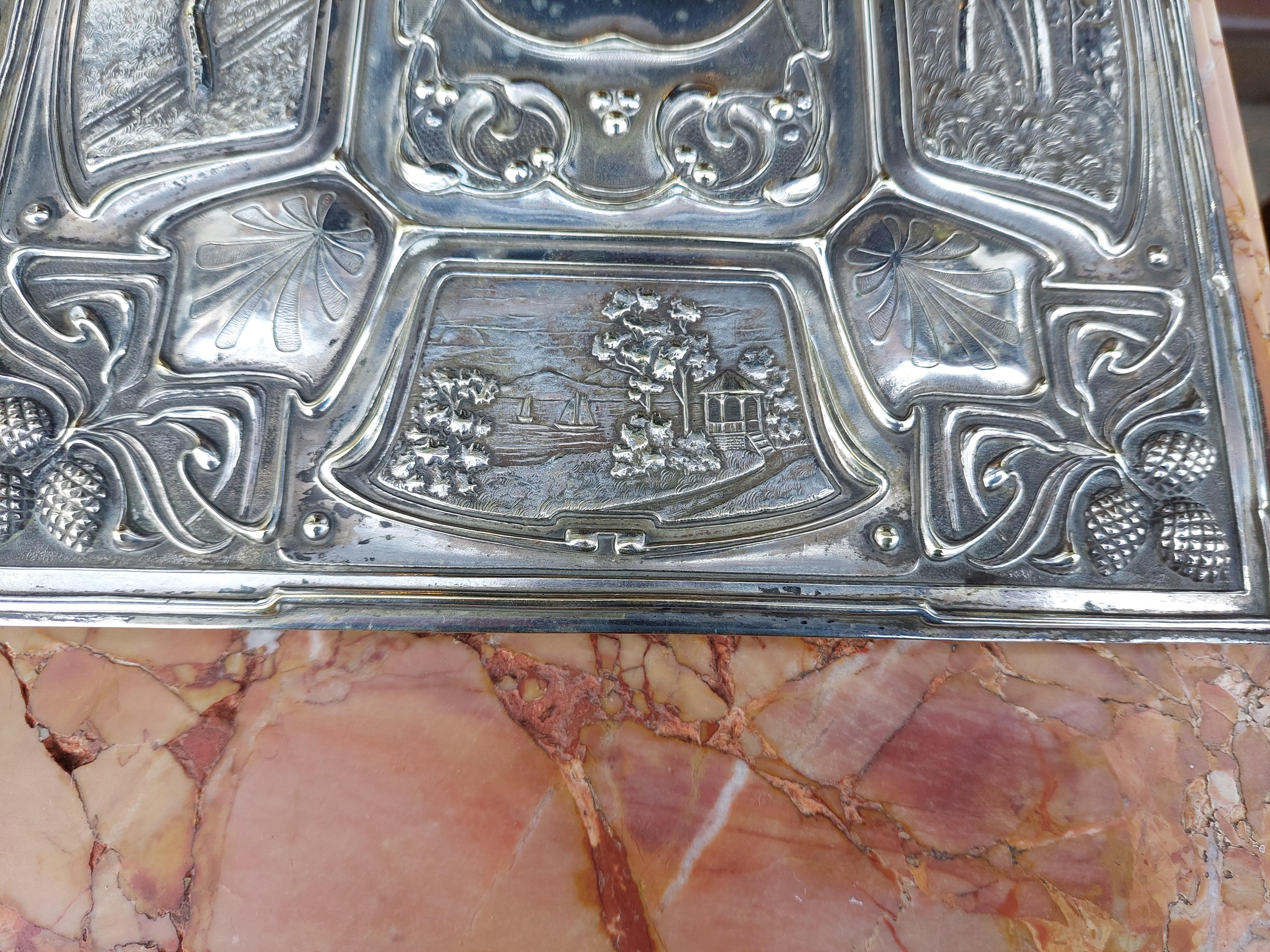 Libro Blotter Folio in stile Art Nouveau placcato in argento in vendita 1