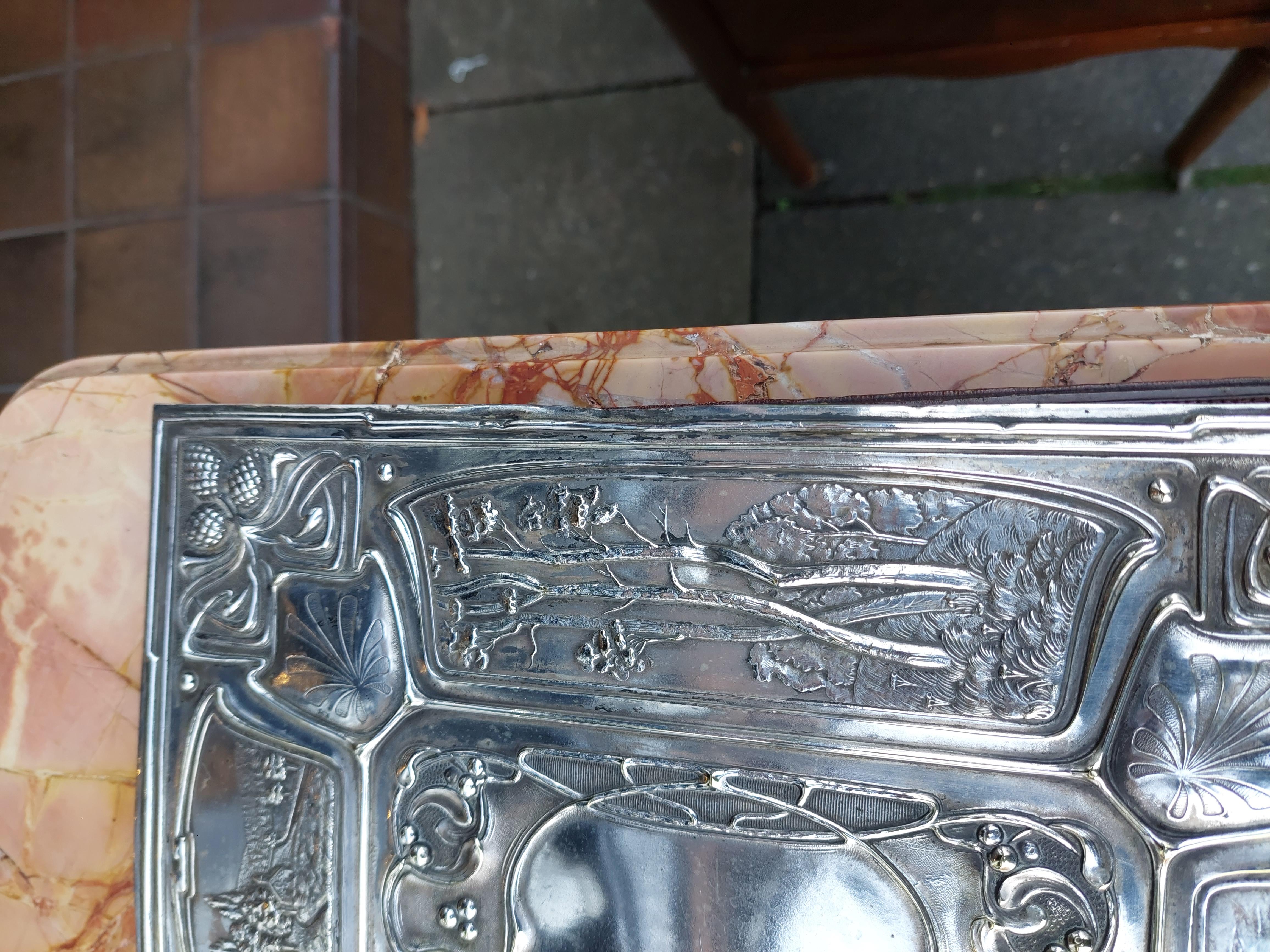 Libro Blotter Folio in stile Art Nouveau placcato in argento in vendita 2