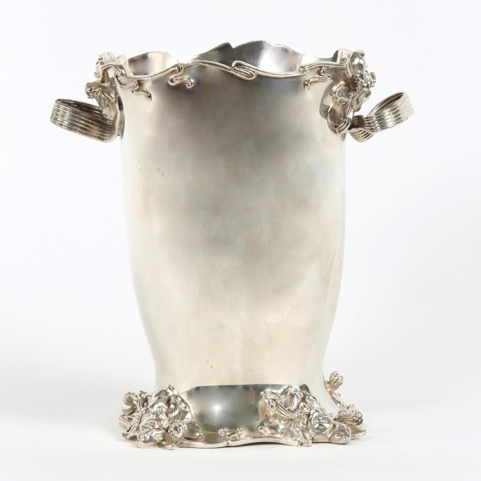 North American Art Nouveau Silver Plated Cooler / Ice Bucket