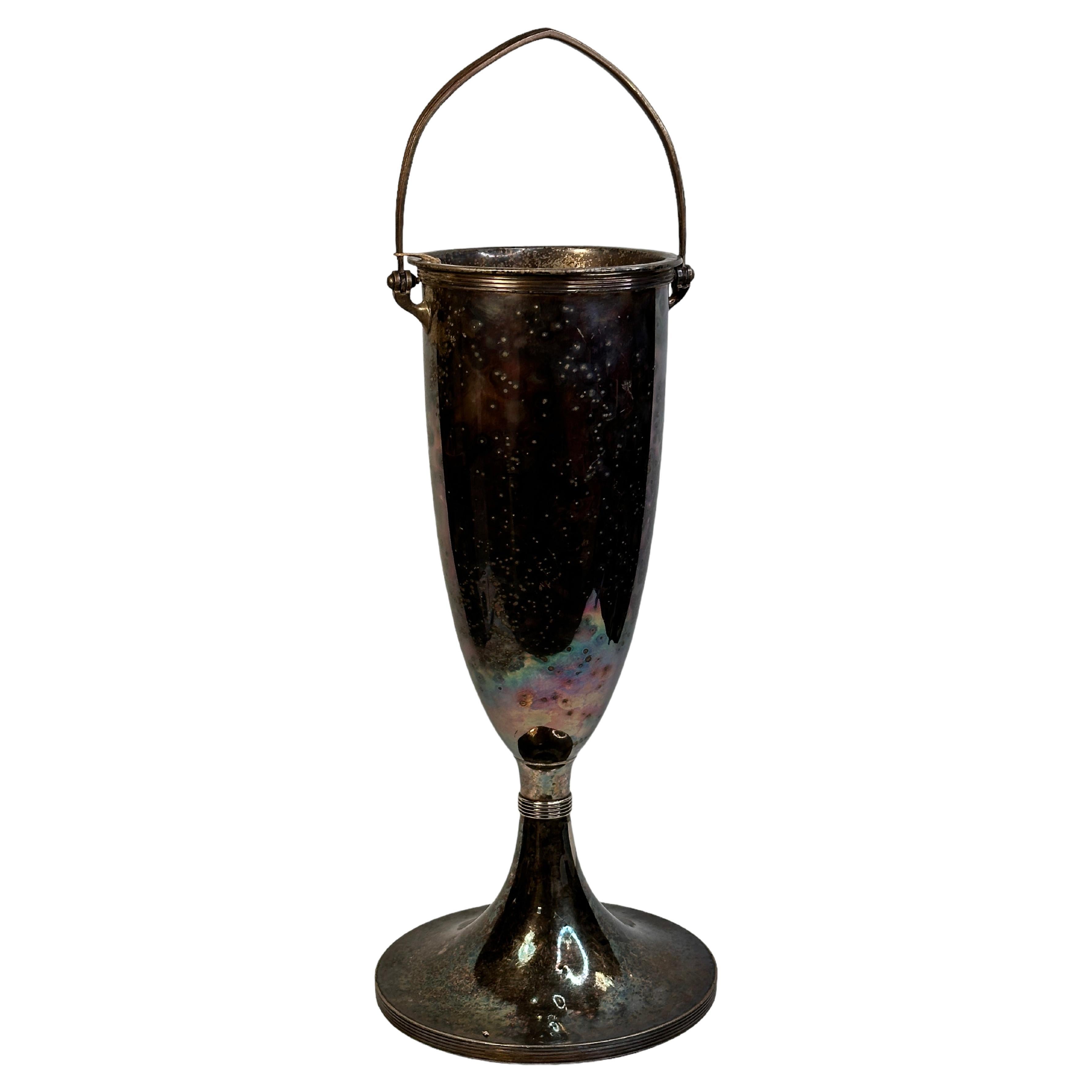 Art Nouveau Silver Plated Floor Standing Ice Bucket Champagne Cooler, Germany