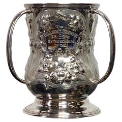 Art Nouveau Silver Plated Loving Cup Trophy 1909