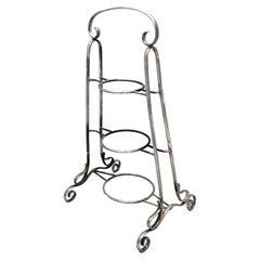 Art Nouveau Silver-Plated Three Tier Cake Stand