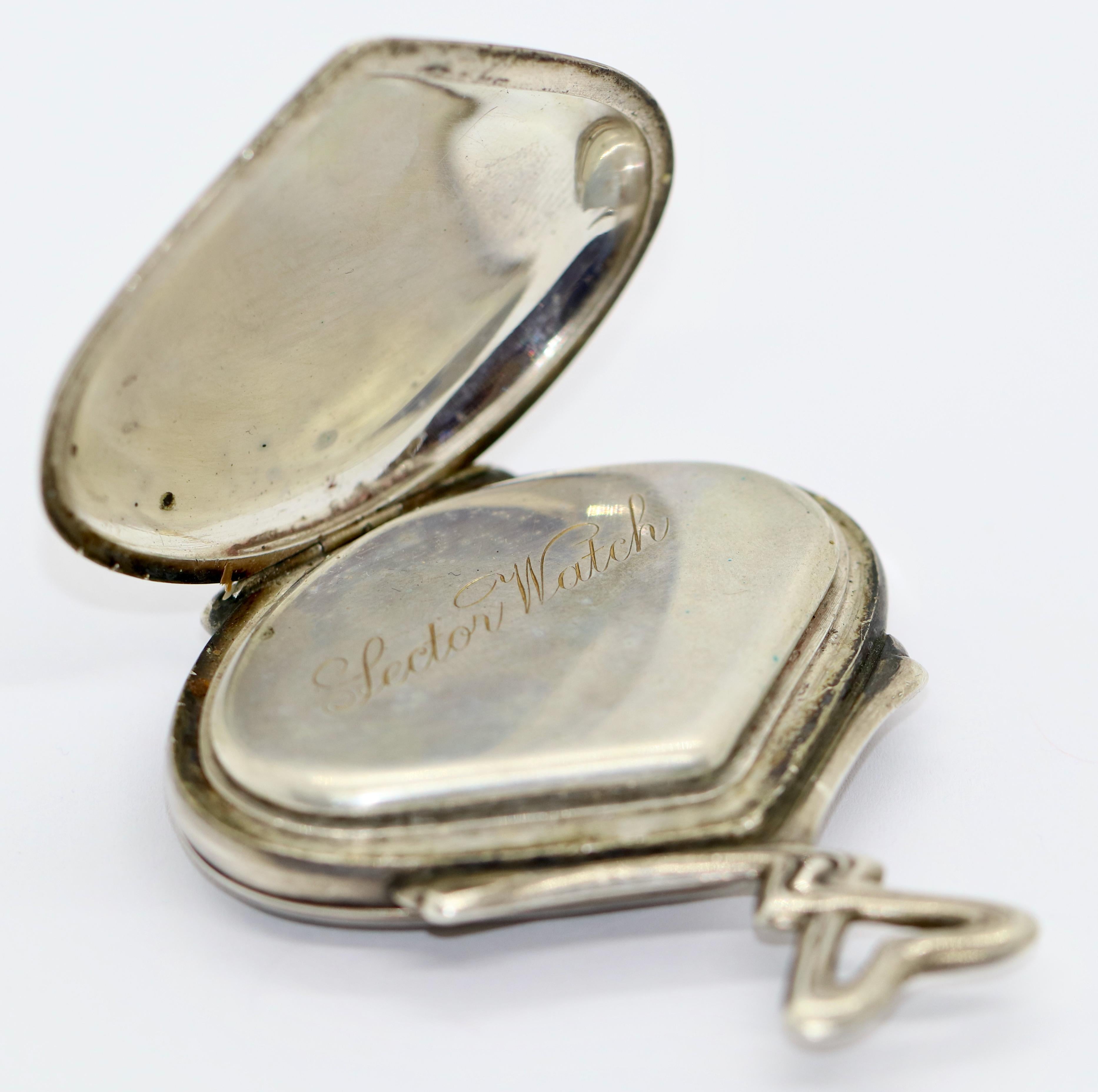 Art Nouveau Silver Sector Pocket Watch, Retrograde, Record Watch Tramelan, Holy 2