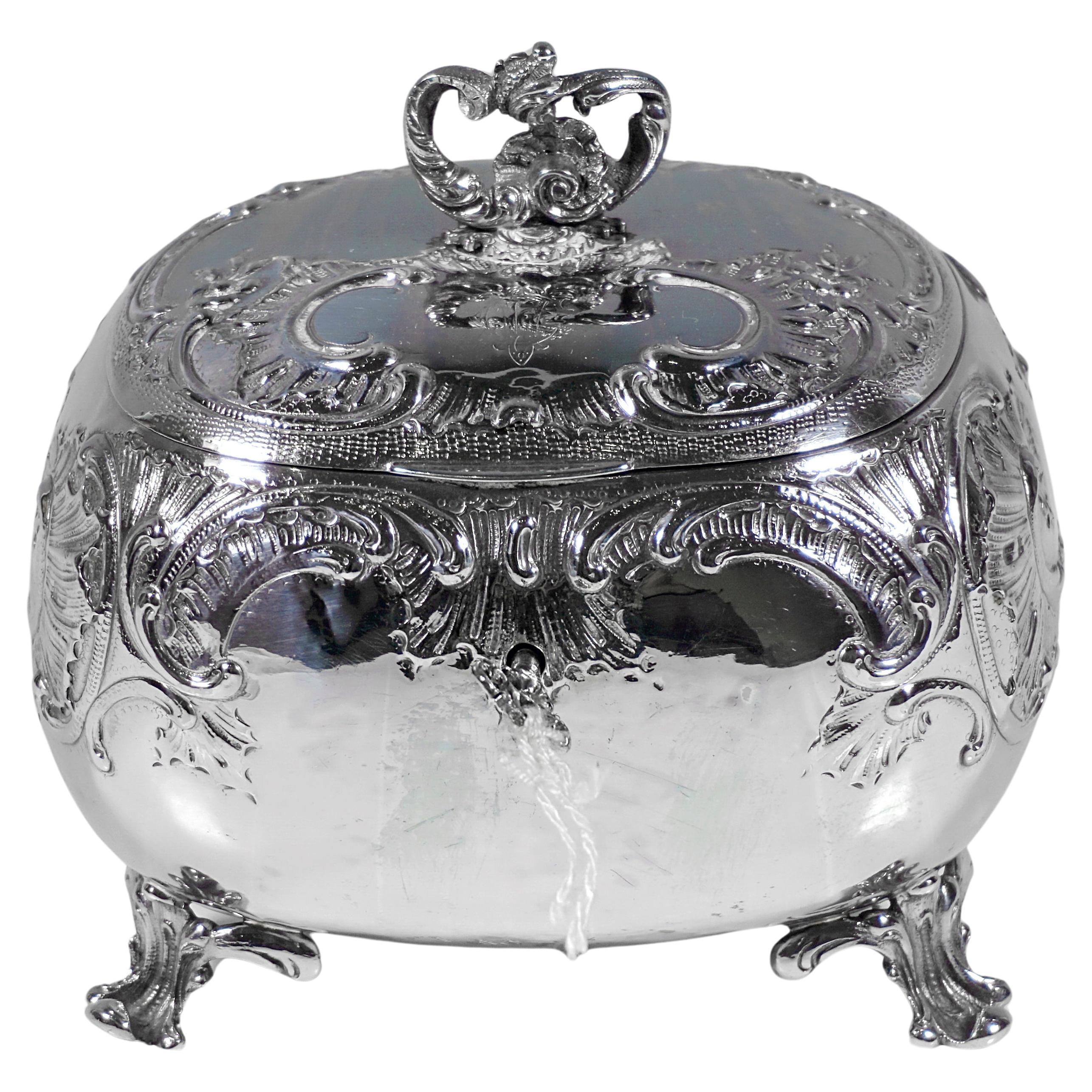 Art Nouveau Silver Sugar Box, by Joaef B. Gedlitzka's Sons, Vienna Circa 1900