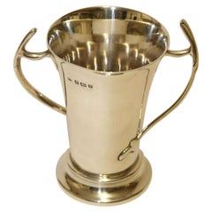 Vintage Art Nouveau Silver Vase, Birmingham, 1910-11