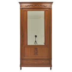 Art Nouveau Single Door Hall Wardrobe, 1910
