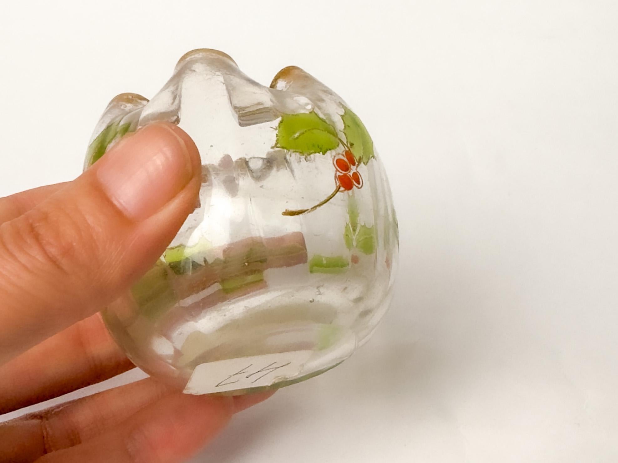 Vaso a bulbo in vetro Art Nouveau Small di Legras in vendita 2