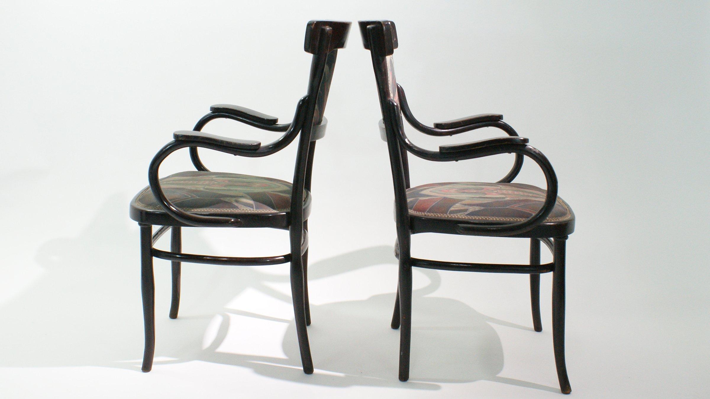 Divano e poltrone in stile Art Nouveau con etichetta Jakob & Joseph Kohn in vendita 4