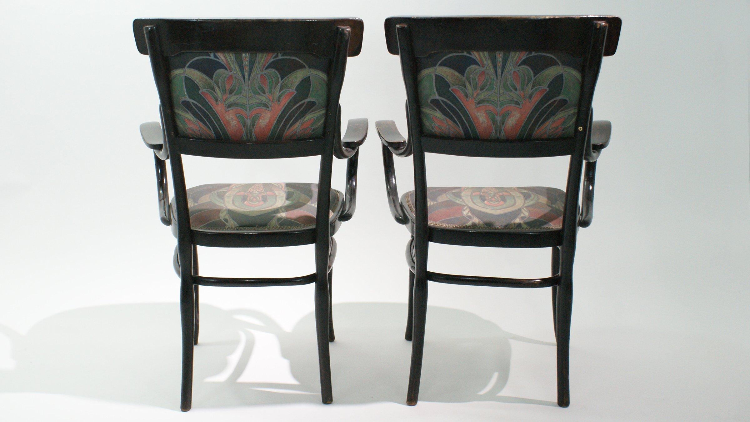 Art Nouveau Sofa and Armchairs Labelled Jakob & Joseph Kohn For Sale 6