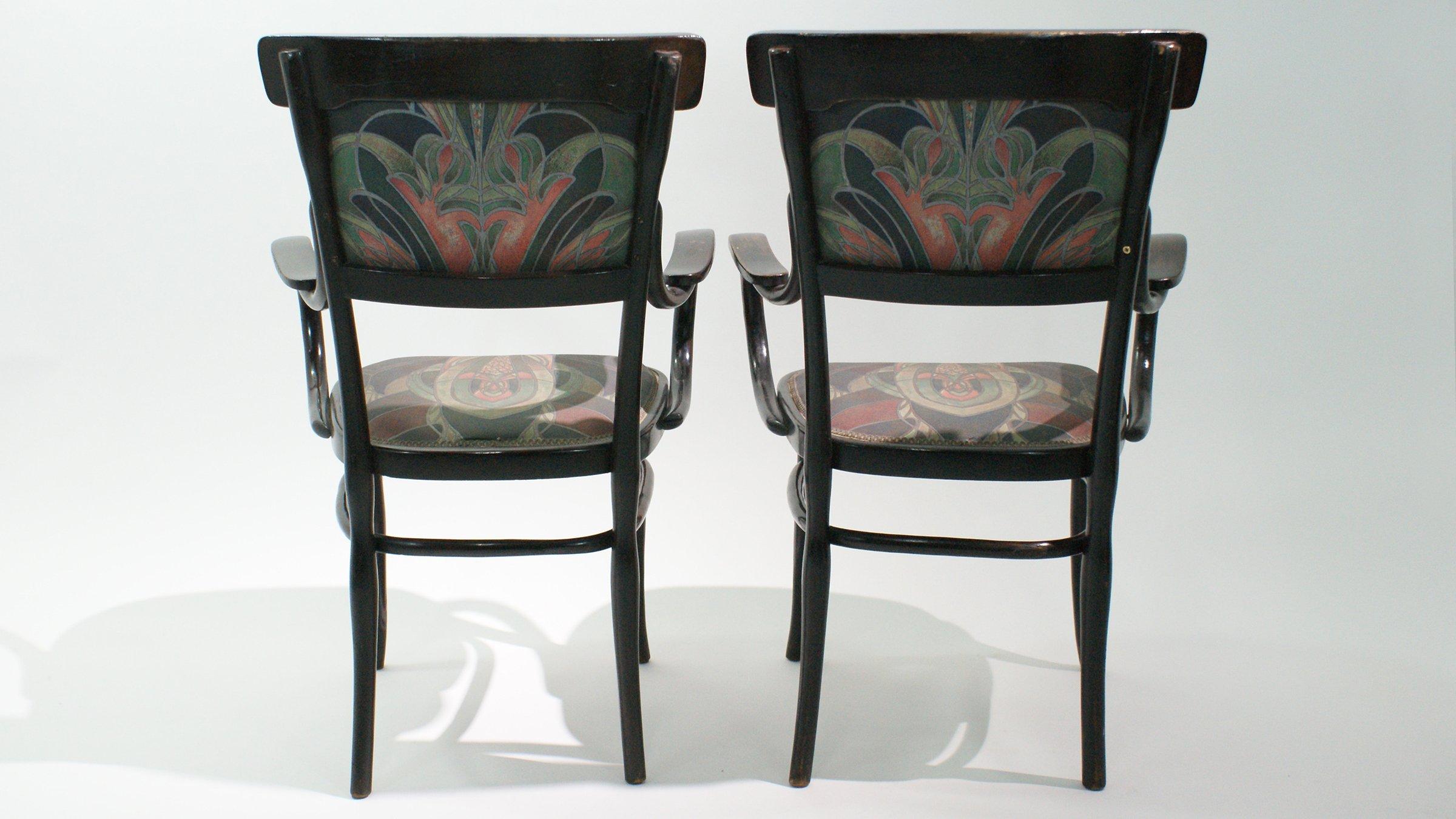 Divano e poltrone in stile Art Nouveau con etichetta Jakob & Joseph Kohn in vendita 6