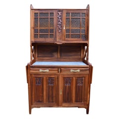 Art Nouveau Solid Cherrywood Carved Buffet, by La Ruche, circa 1911