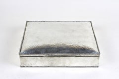 Jugendstil-Schachtel/Schmuckkästchen aus massivem Silber – gestempelt, Österreich ca. 1900