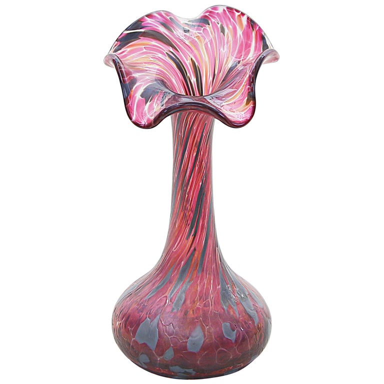 Art Nouveau Solifleur Vase, Bohemia, Early 20th Century at 1stDibs