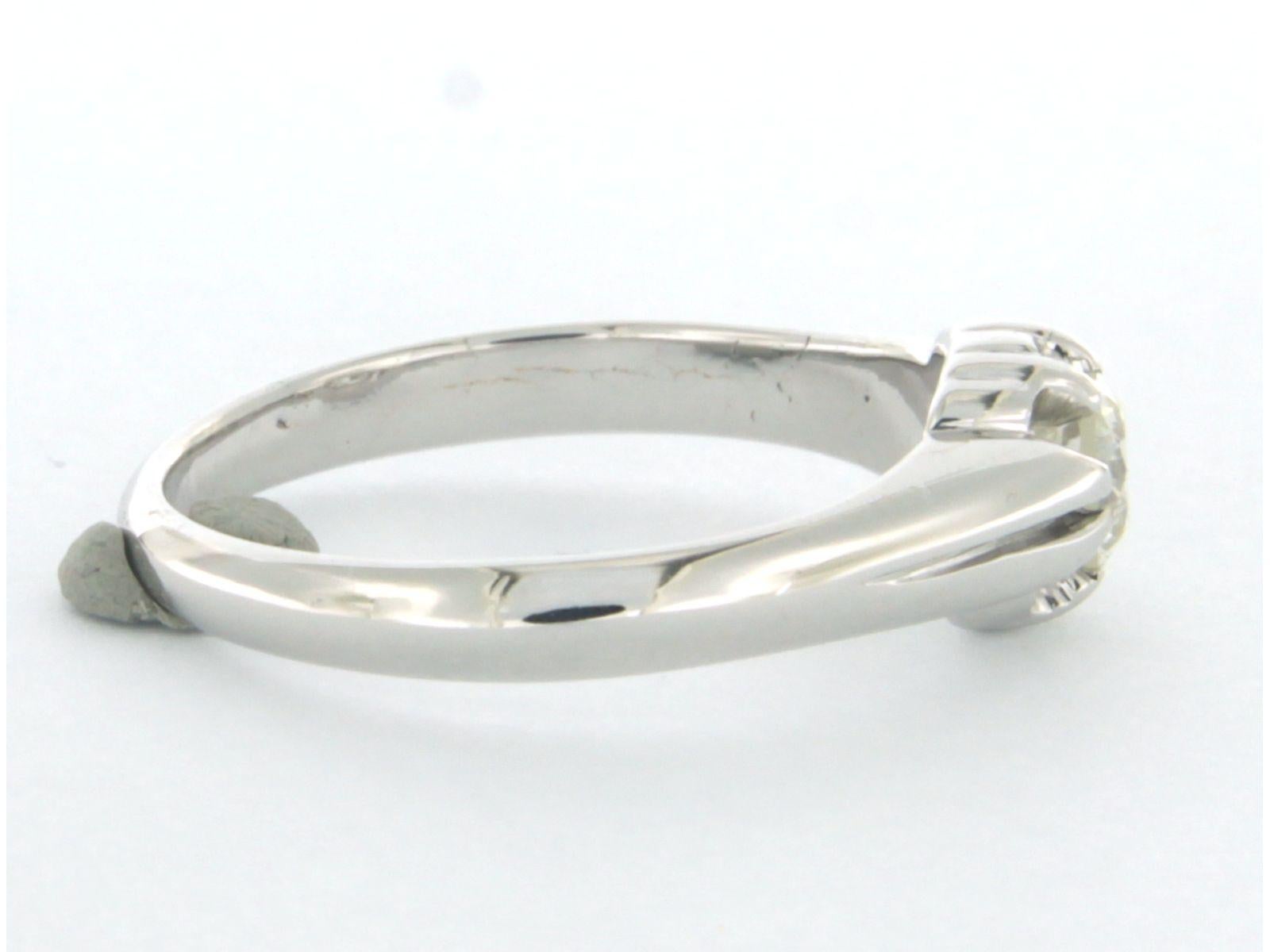 Art nouveau ART NOUVEAU Bague solitaire avec diamants taille brillant jusqu'à 0.40ct or 18k en vente