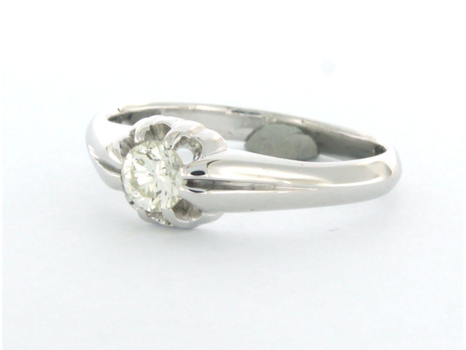 ART NOUVEAU Bague solitaire avec diamants taille brillant jusqu'à 0.40ct or 18k Pour femmes en vente
