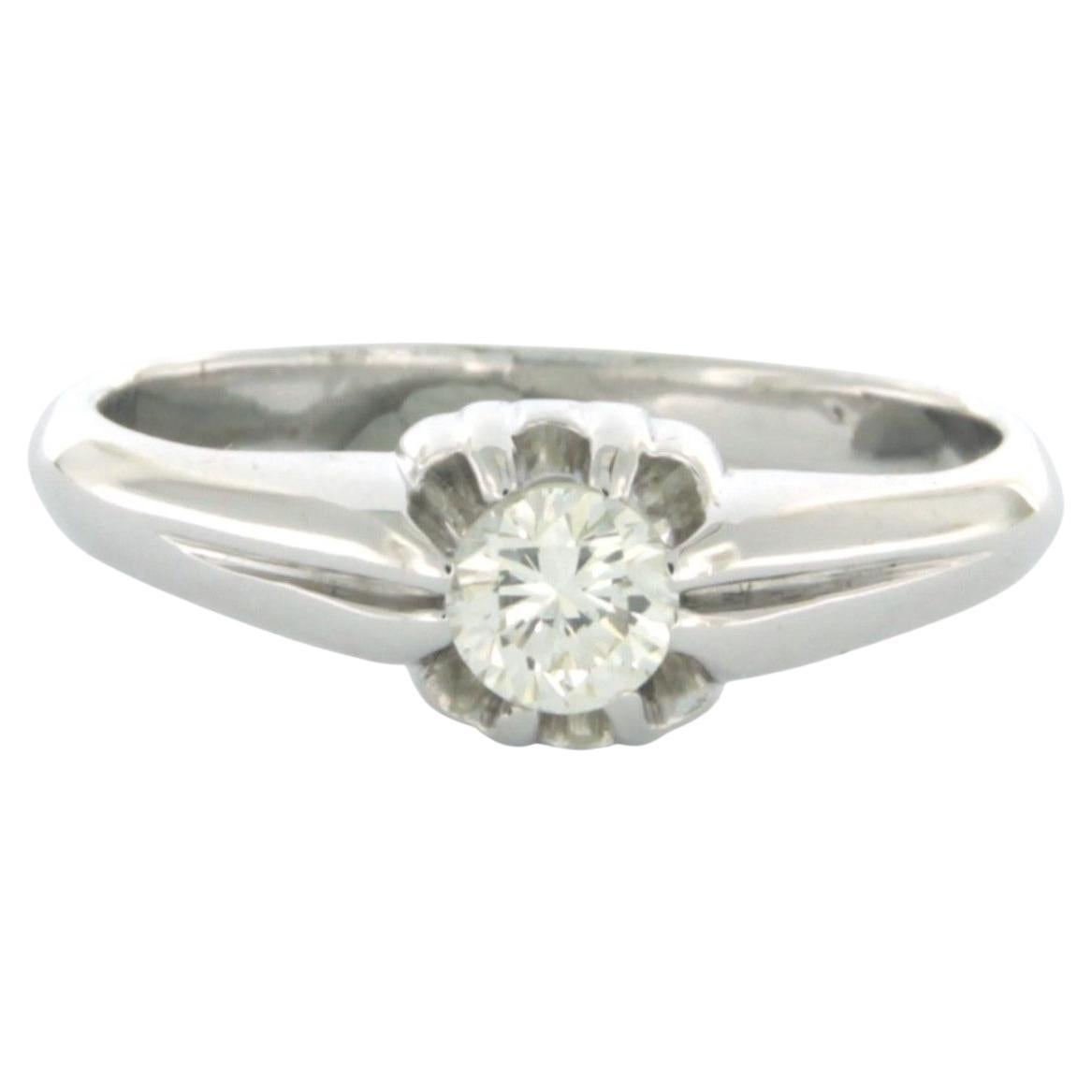 ART NOUVEAU Bague solitaire avec diamants taille brillant jusqu'à 0.40ct or 18k