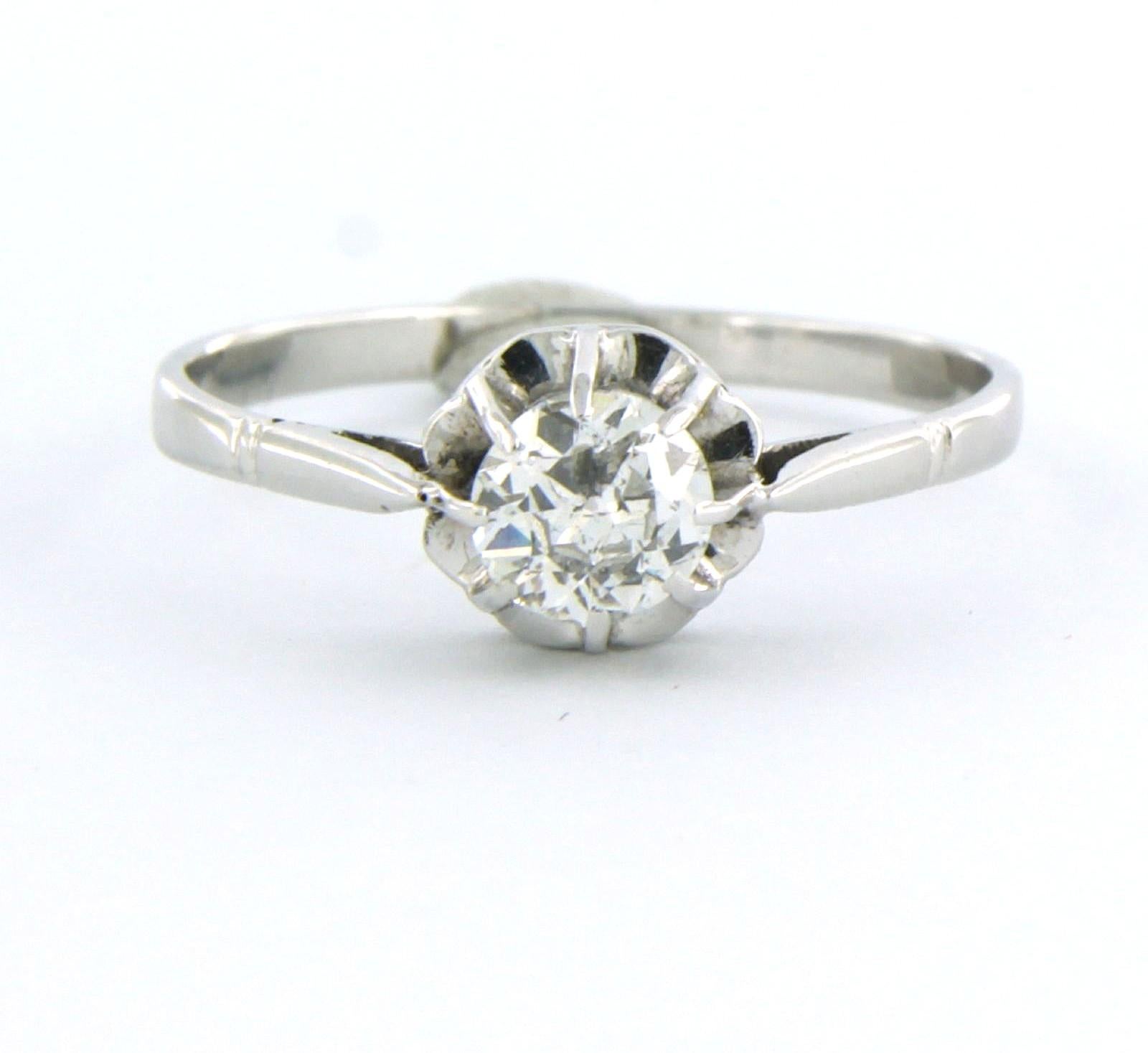 Bague solitaire en or blanc 14k sertie d'un diamant taille ancienne jusqu'à 0,50 ct - G/H - P1 - taille de bague US 8,5 - EU 18,5 (58)

Description détaillée :

Le haut de l'anneau mesure 7,3 mm de large et 5,8 mm de haut.

Poids : 1.8