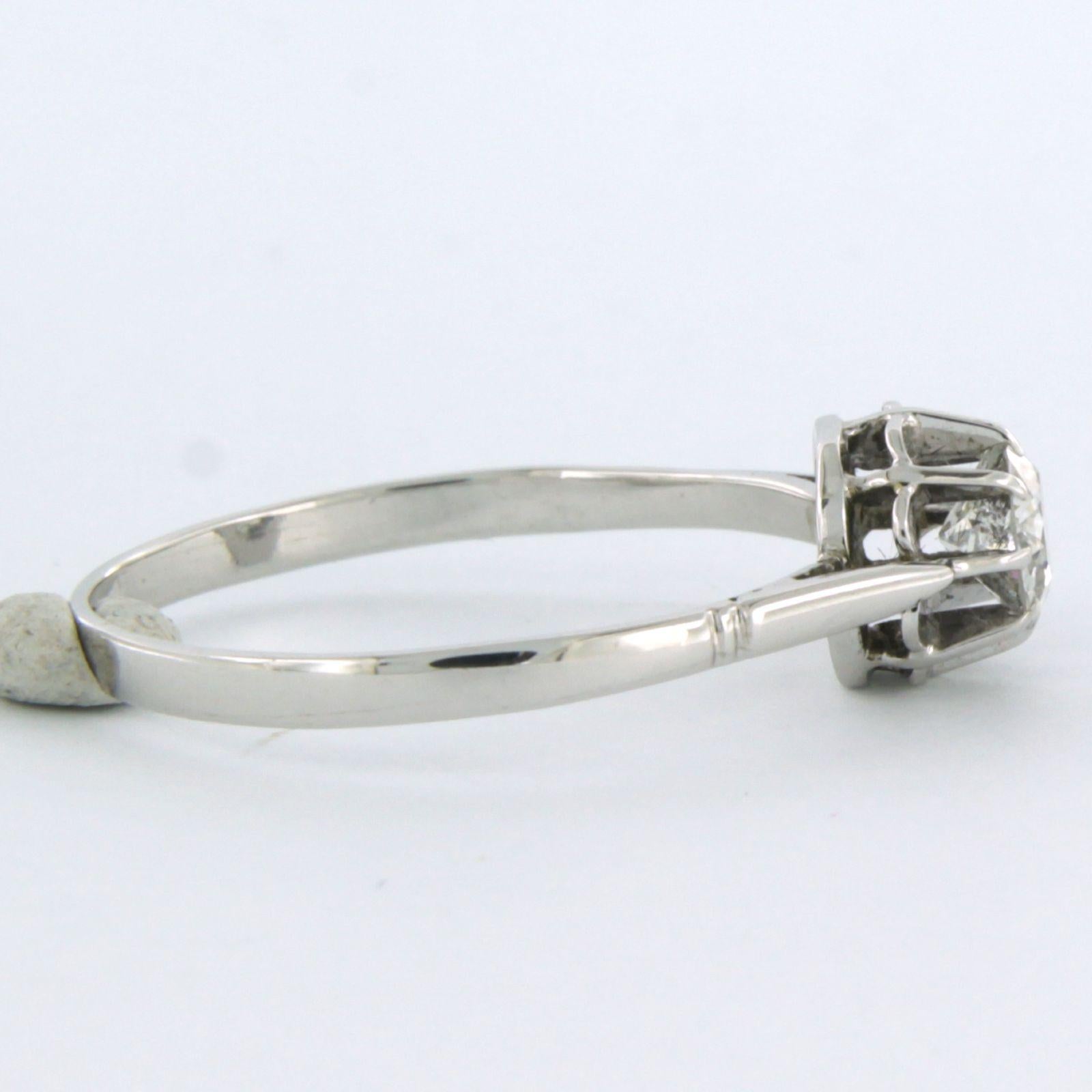 Taille vieille mine ART NOUVEAU Bague solitaire avec diamant taille ancienne jusqu'à 0,50ct or 14k en vente