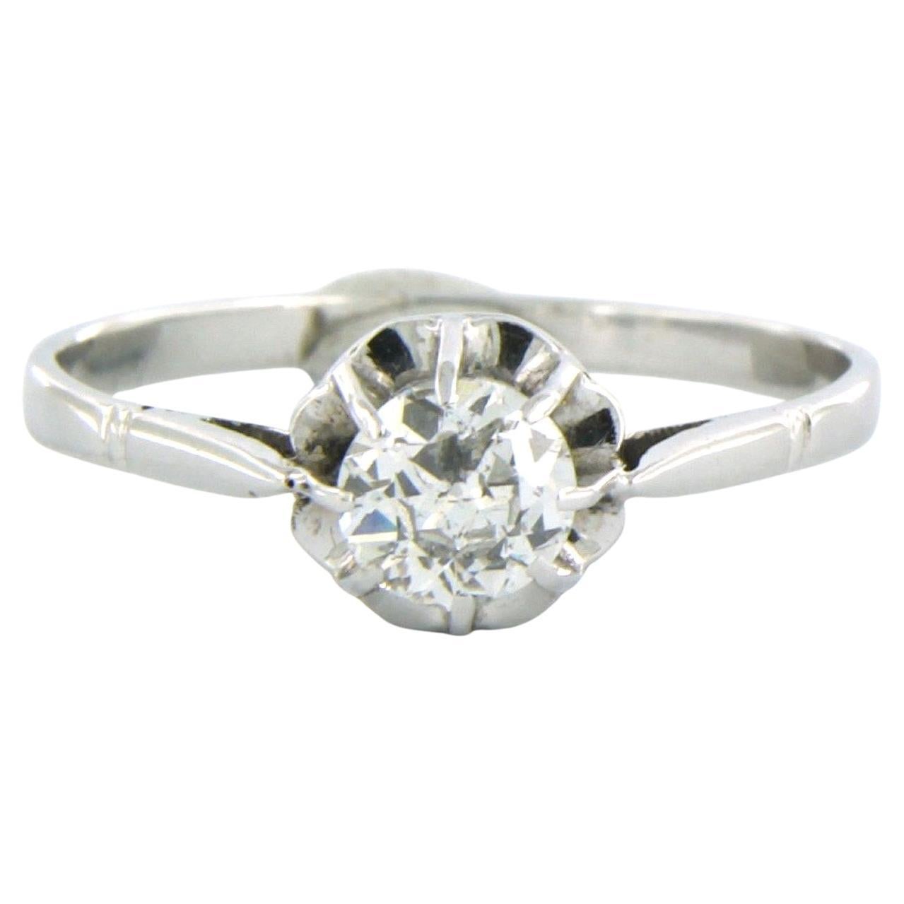 ART NOUVEAU Bague solitaire avec diamant taille ancienne jusqu'à 0,50ct or 14k