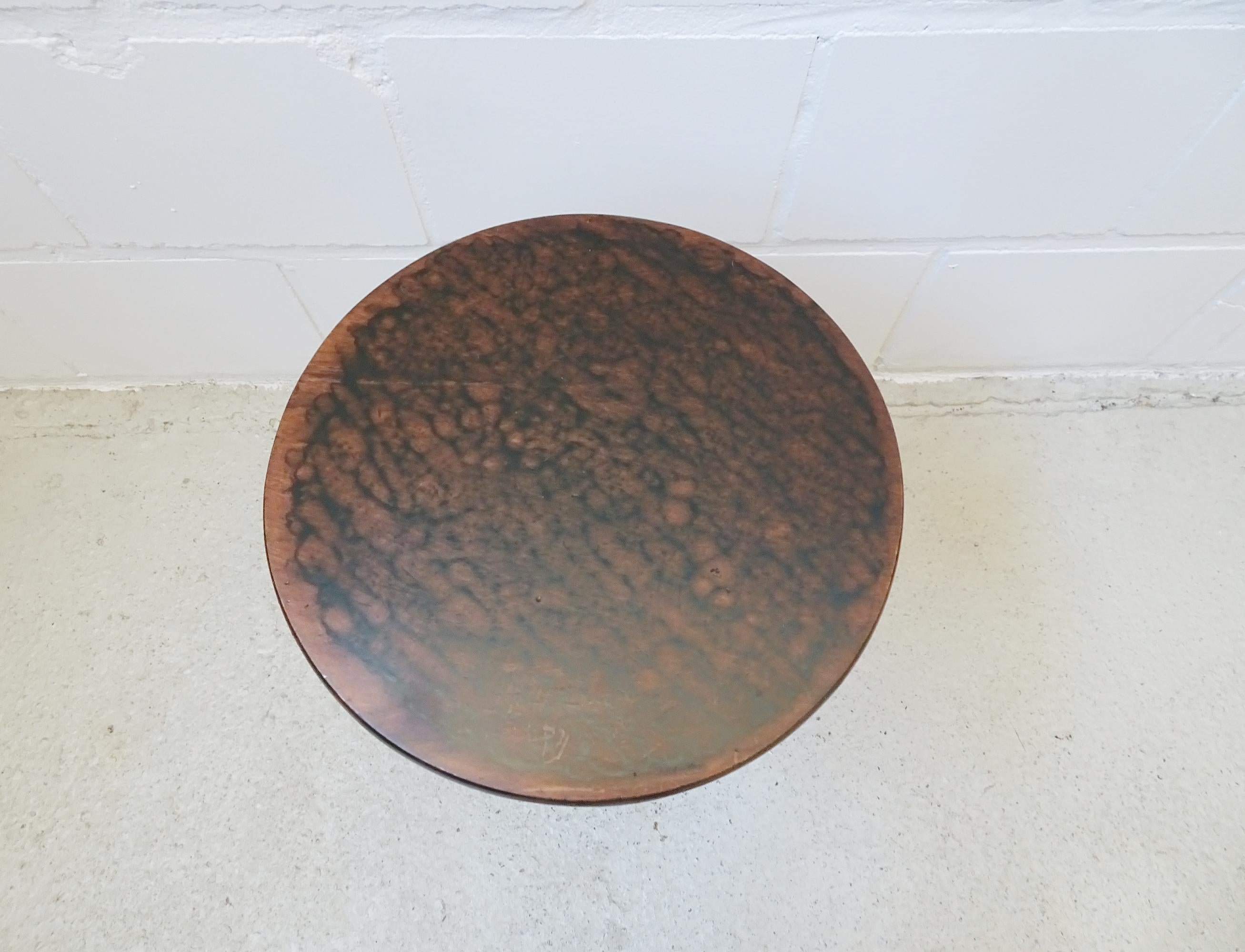 Art Nouveau Spiral carved Leg Side Martini Table, Column, France 1900 In Good Condition In Saarbruecken, DE