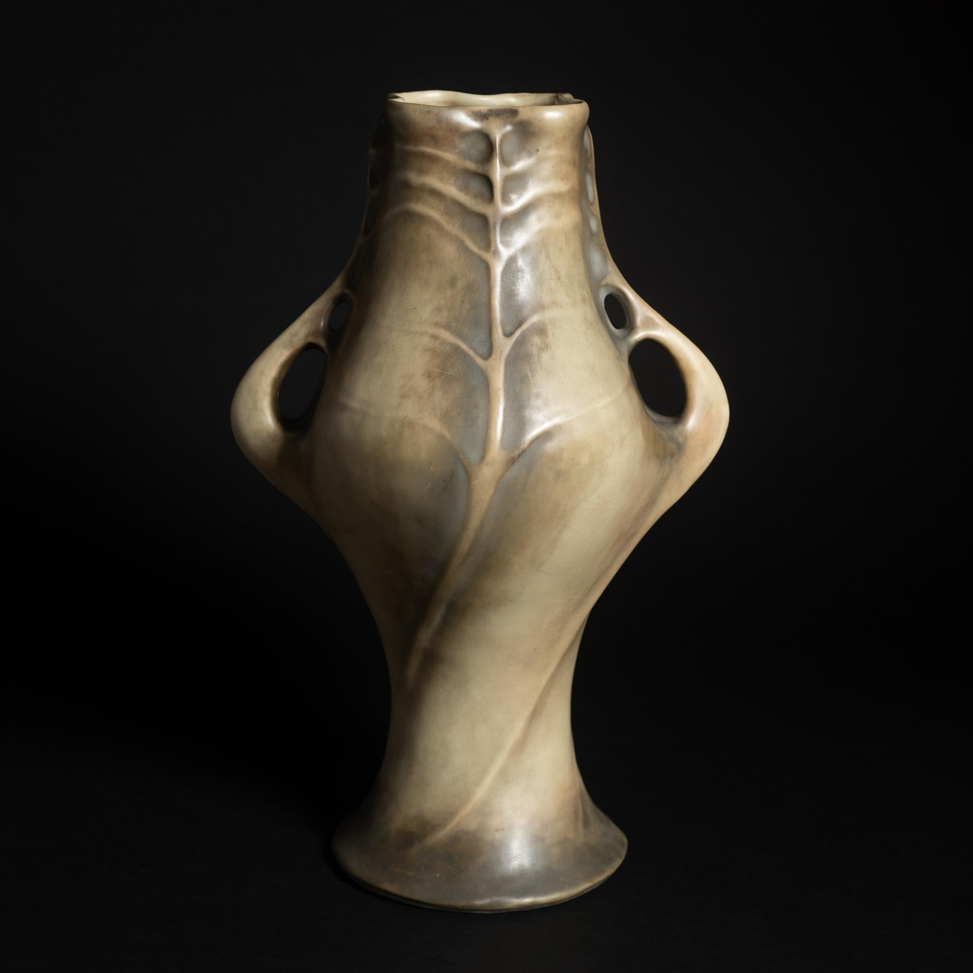 Model #3540

Paul Dachsel was the son-in-law of Alfred Stellmacher, the founder of Amphora Pottery company in Turn-Teplitz, then in Austria. Very little is known or was written about Dachsel. He served as a designer at Amphora from 1893 until 1905.