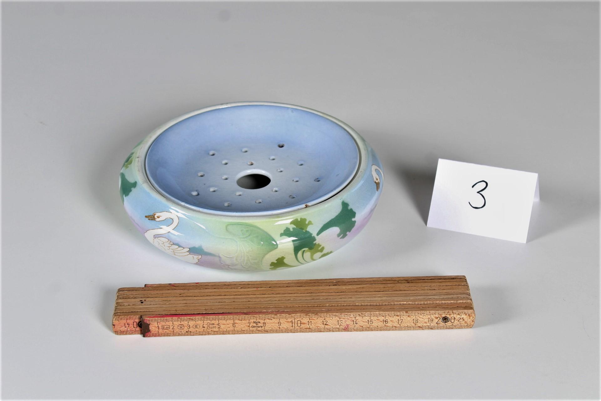 Hand-Painted Art Nouveau Sponge Tray, Bowl, Antique Soap Tray For Sale