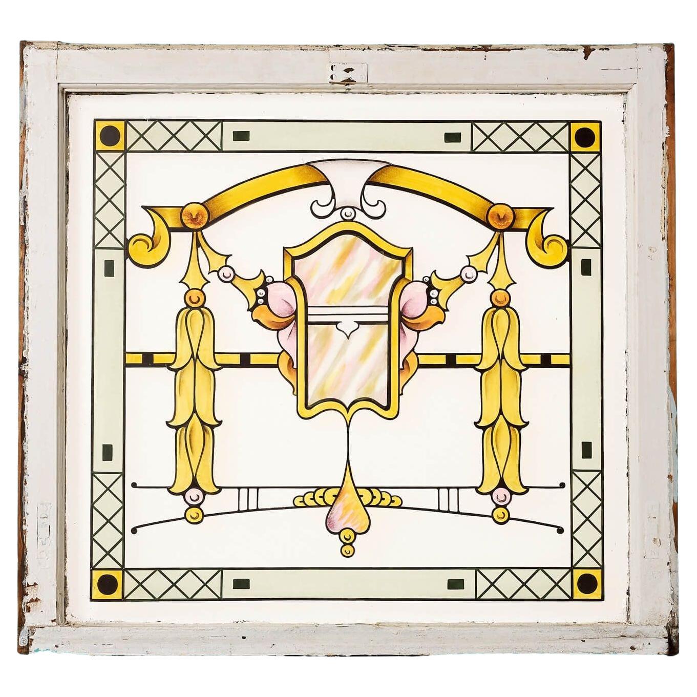 Art Nouveau Vidriera y Grabado