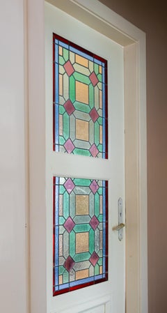 Art Nouveau Stained Glass 10 Panel in Five Doors