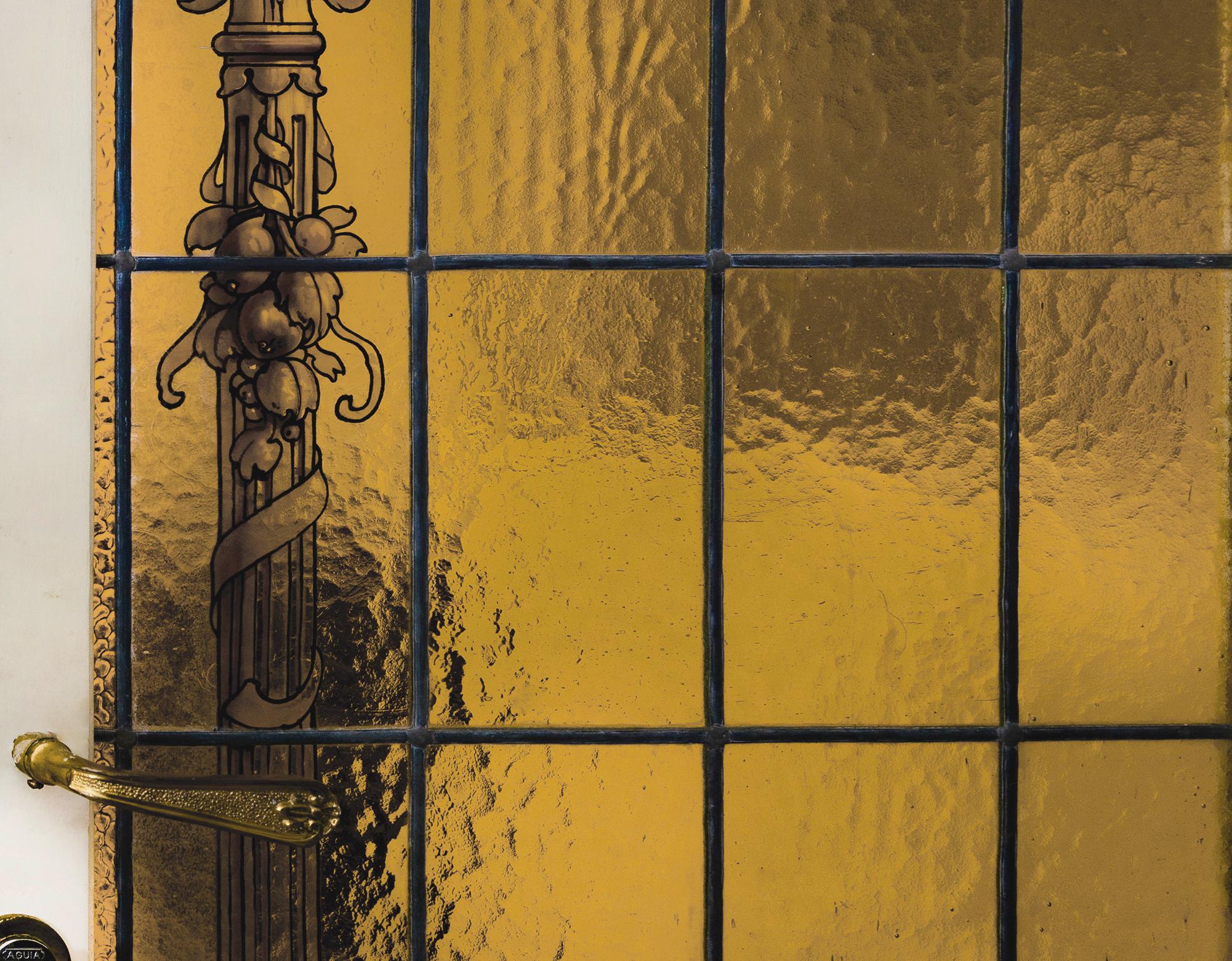 Art Nouveau Stained Glass Doors, Early 1900s, France For Sale 2