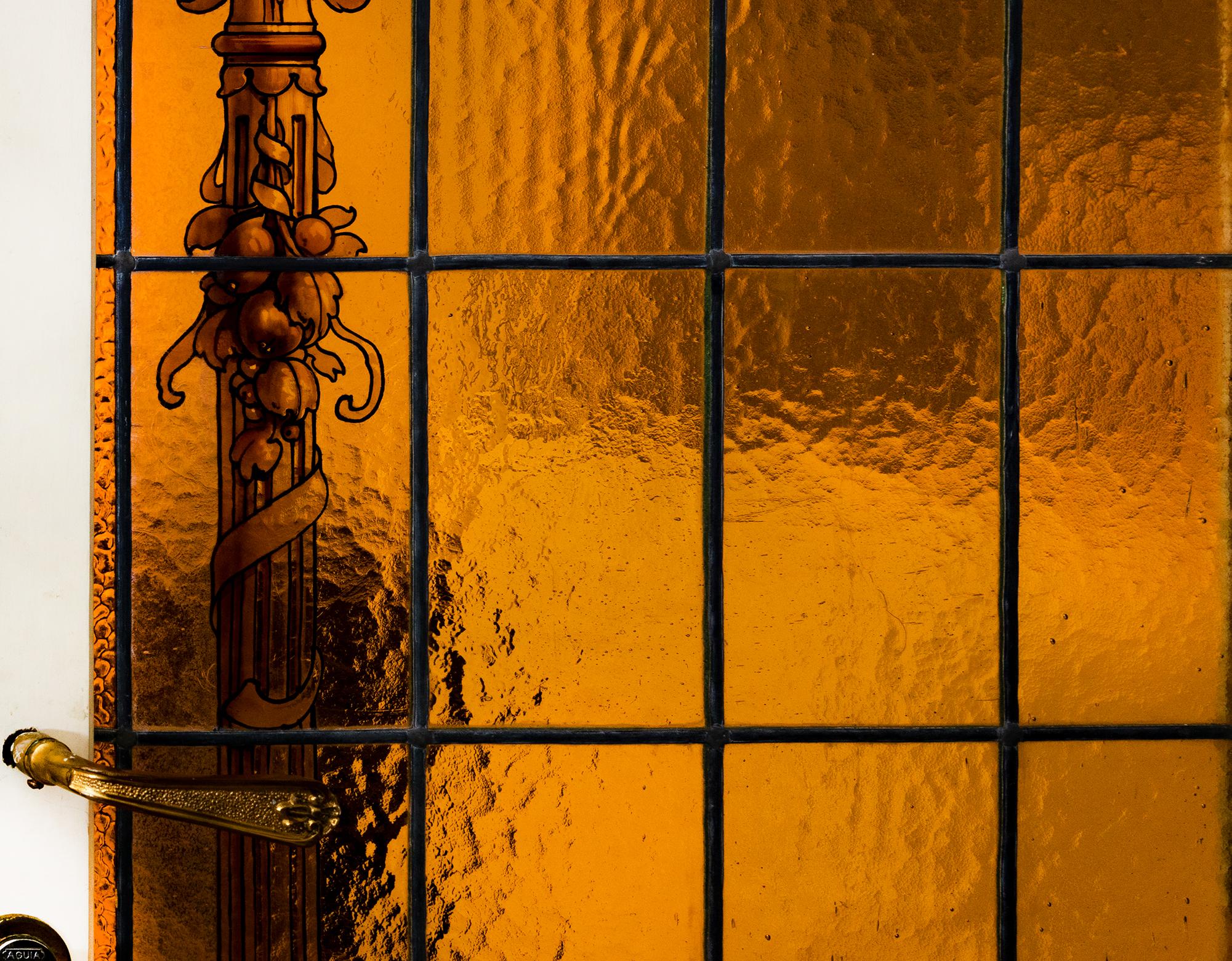 Art Nouveau Stained Glass Doors, Early 1900s, France For Sale 3