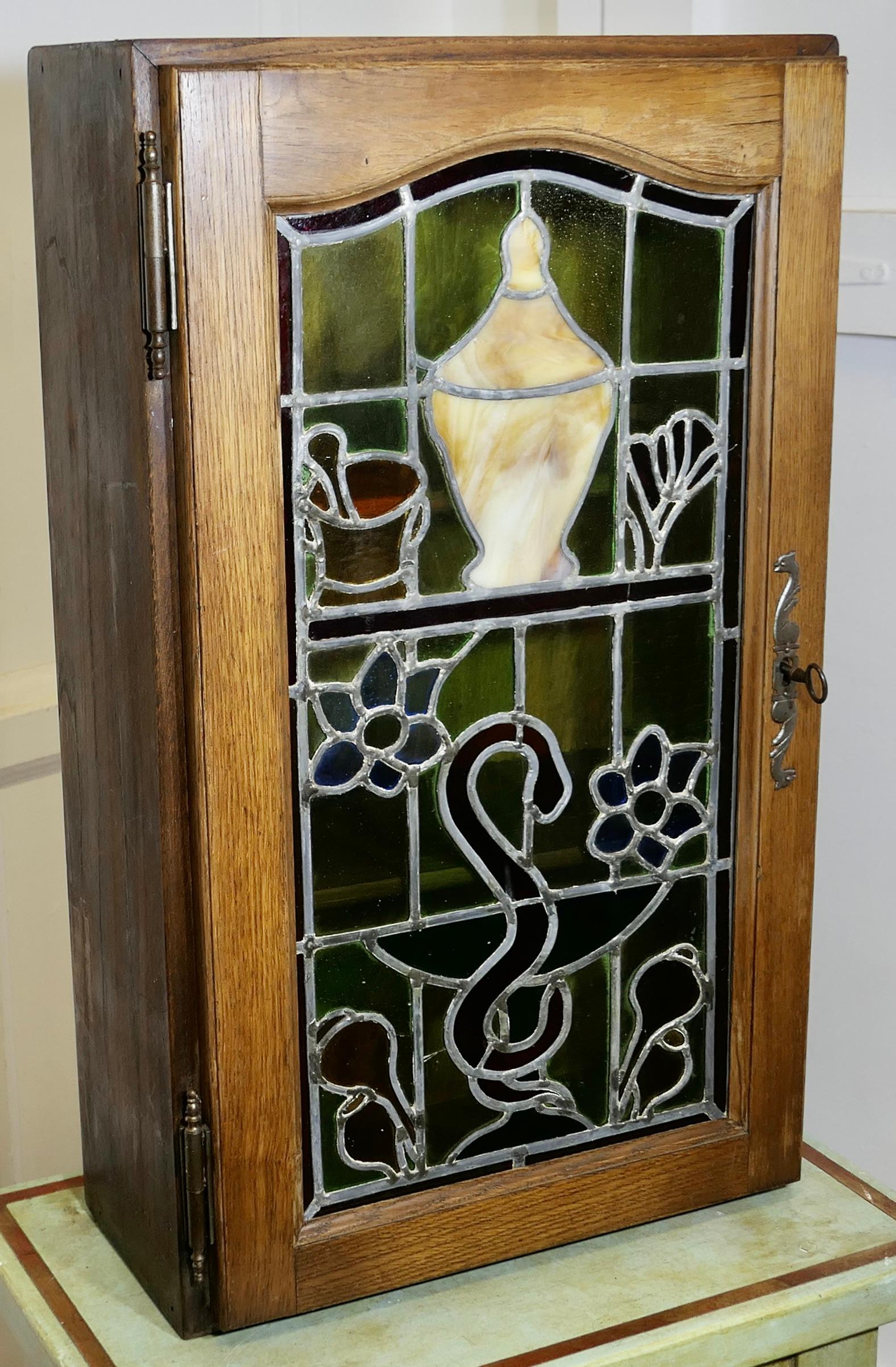 Verre teinté Armoire de pharmacie ou de salle de bains Art Nouveau