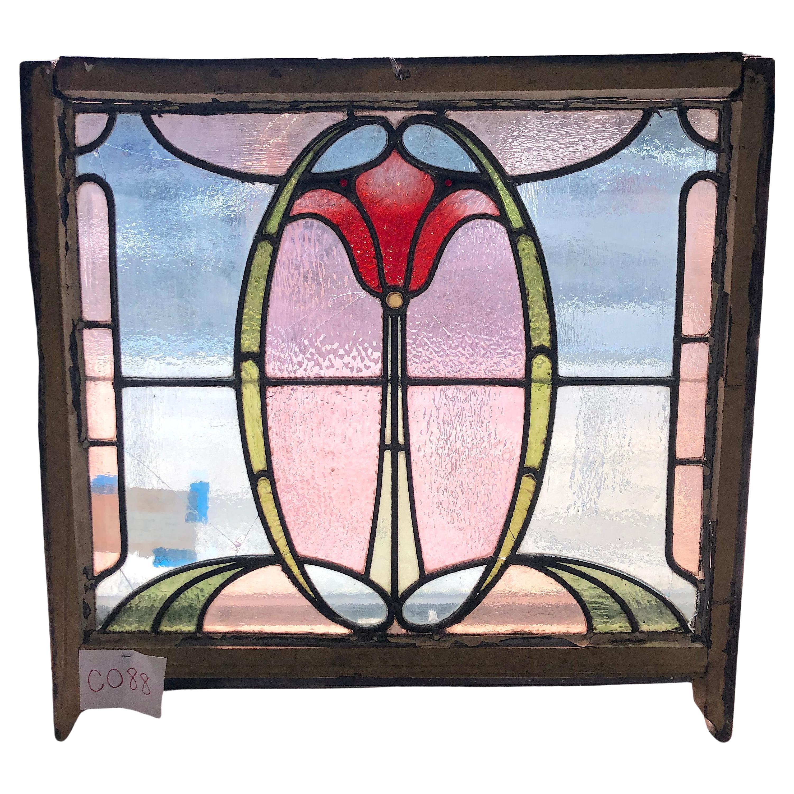 Vidriera Art Nouveau 31" x 27