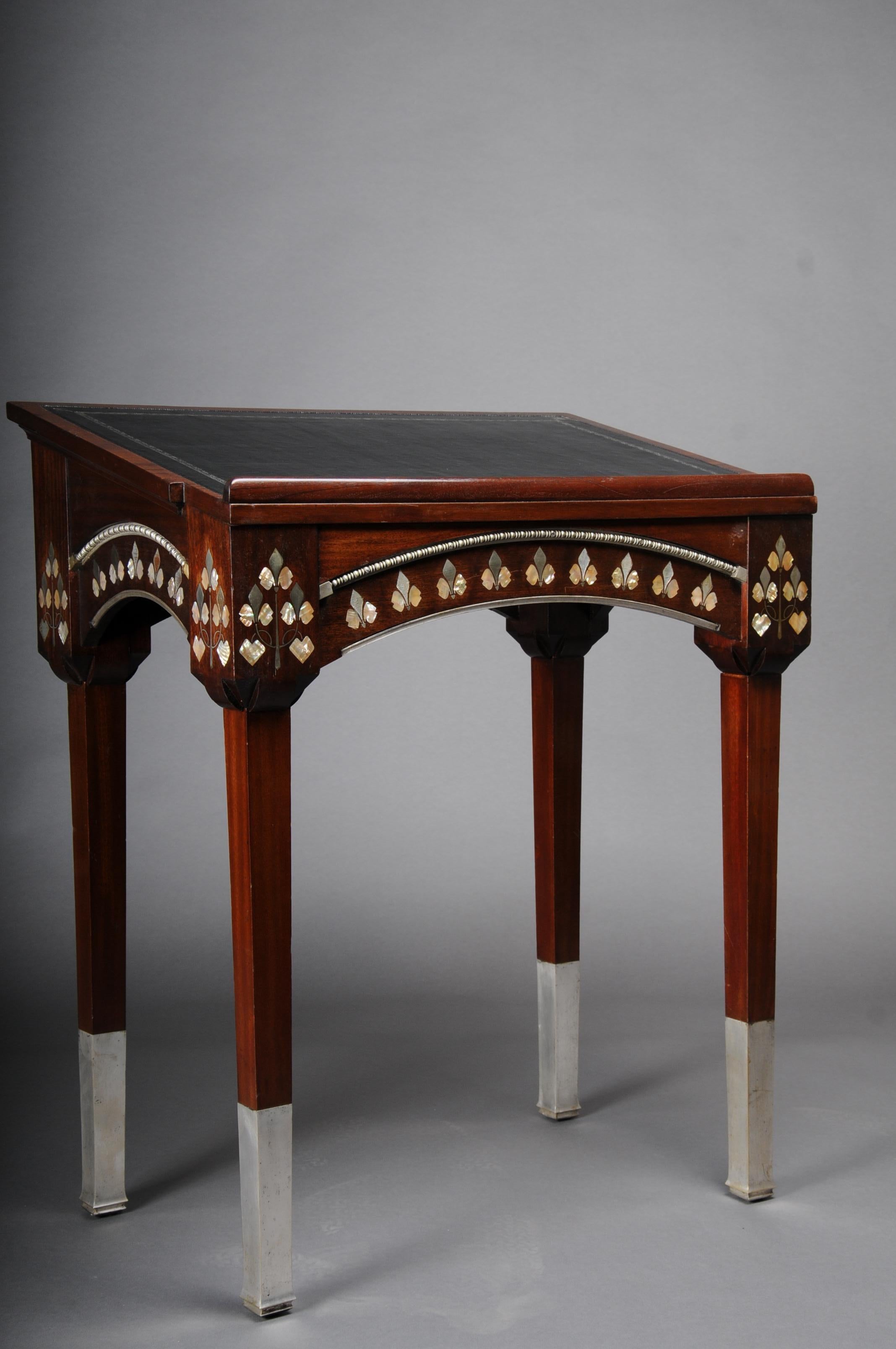 Embossed Art Nouveau Standing Desk /Reception Table Around 1890, After Carlo Bugatti For Sale