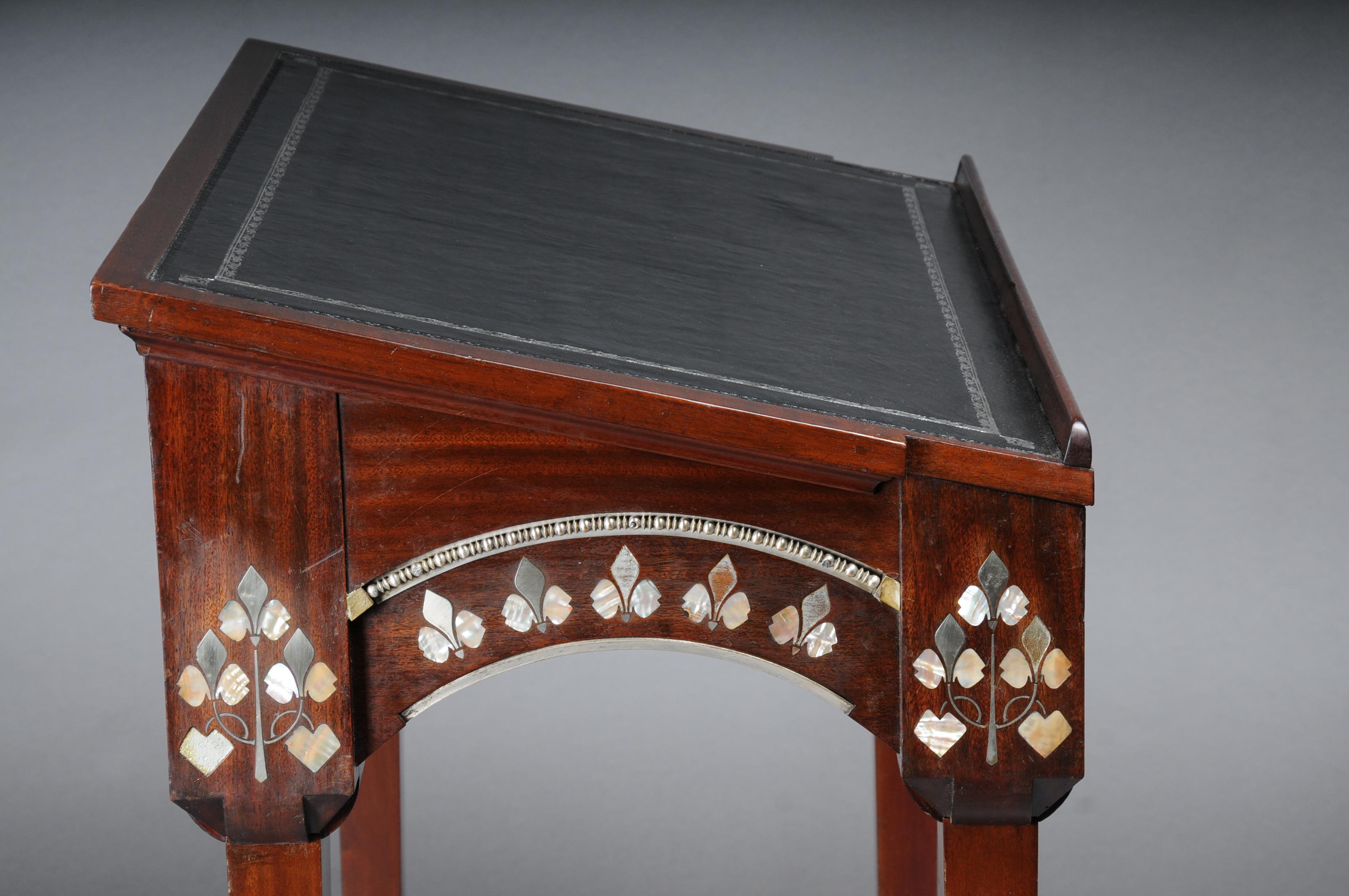 Silver Art Nouveau Standing Desk /Reception Table Around 1890, After Carlo Bugatti For Sale