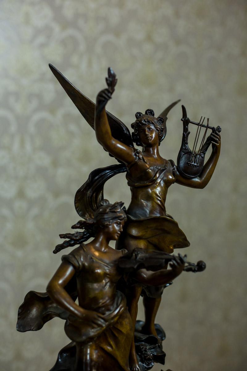 Art Nouveau Statue by Louis A. Moreau, the Turn of the 19th and 20th Century 7