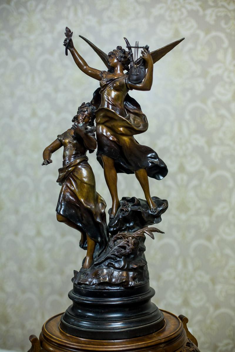 Art Nouveau Statue by Louis A. Moreau, the Turn of the 19th and 20th Century 4