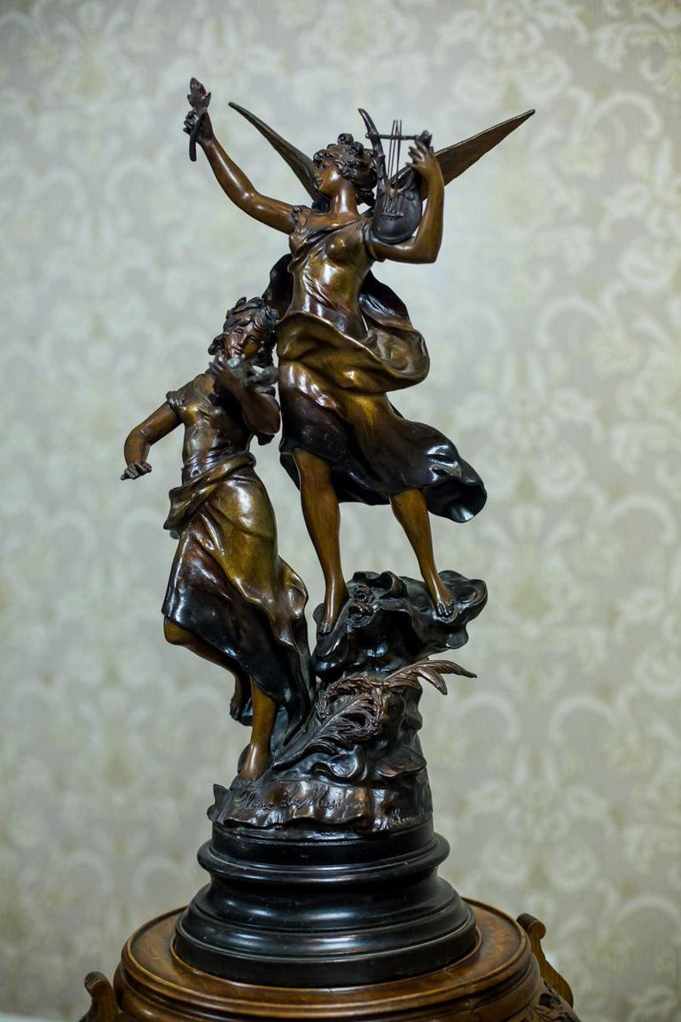 Art Nouveau Statue by Louis A. Moreau, the Turn of the 19th and 20th