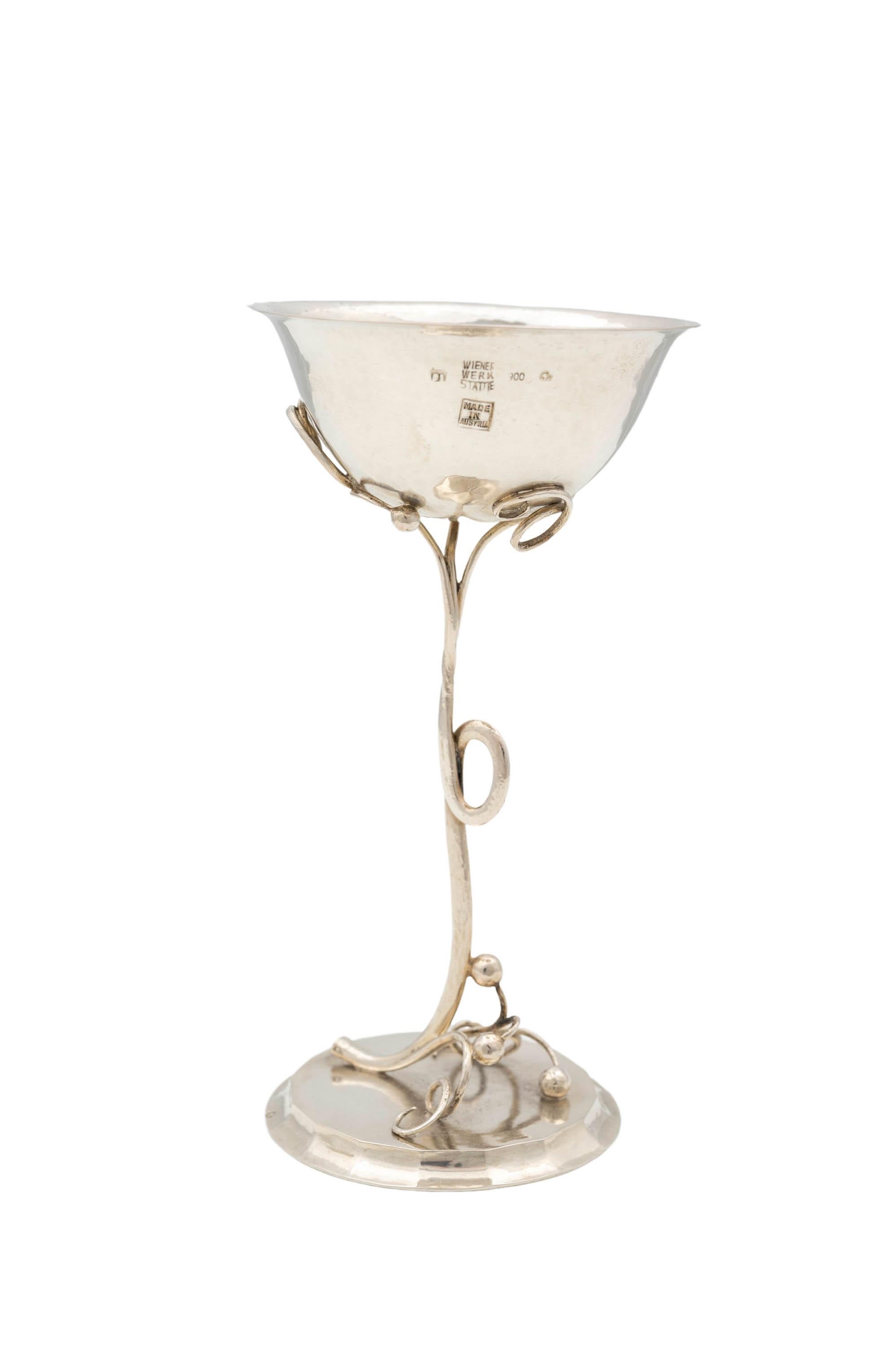 Austrian Art Nouveau stem cup Josef Hoffmann Wiener Werkstätte ca. 1922
