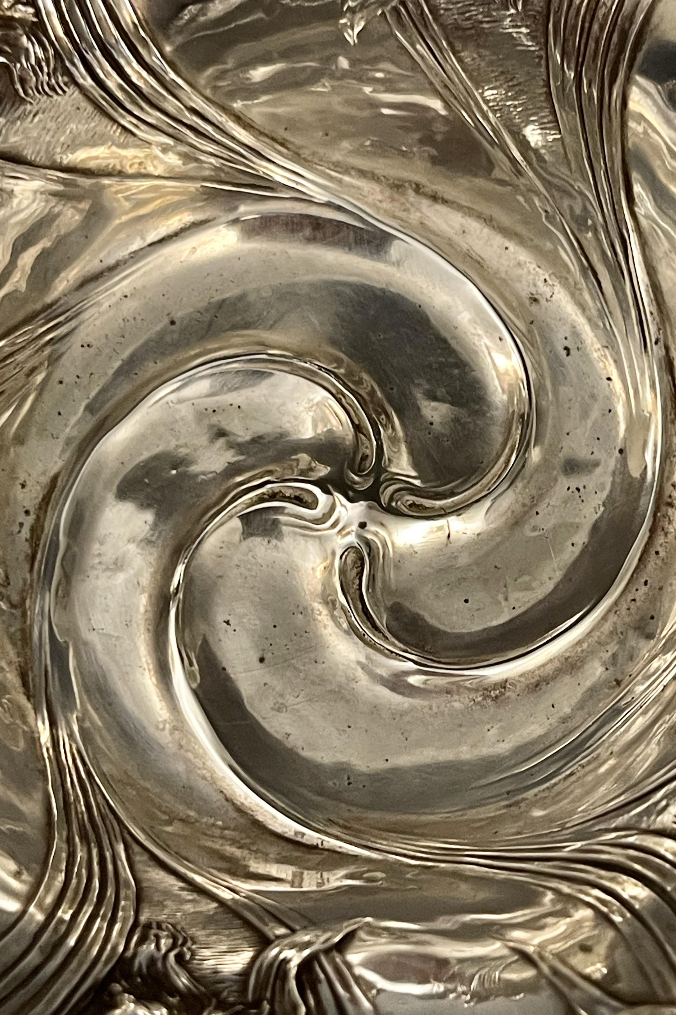 XIX secolo Ciotola in argento sterling Art nouveau, Stati Uniti, 1890 circa. in vendita