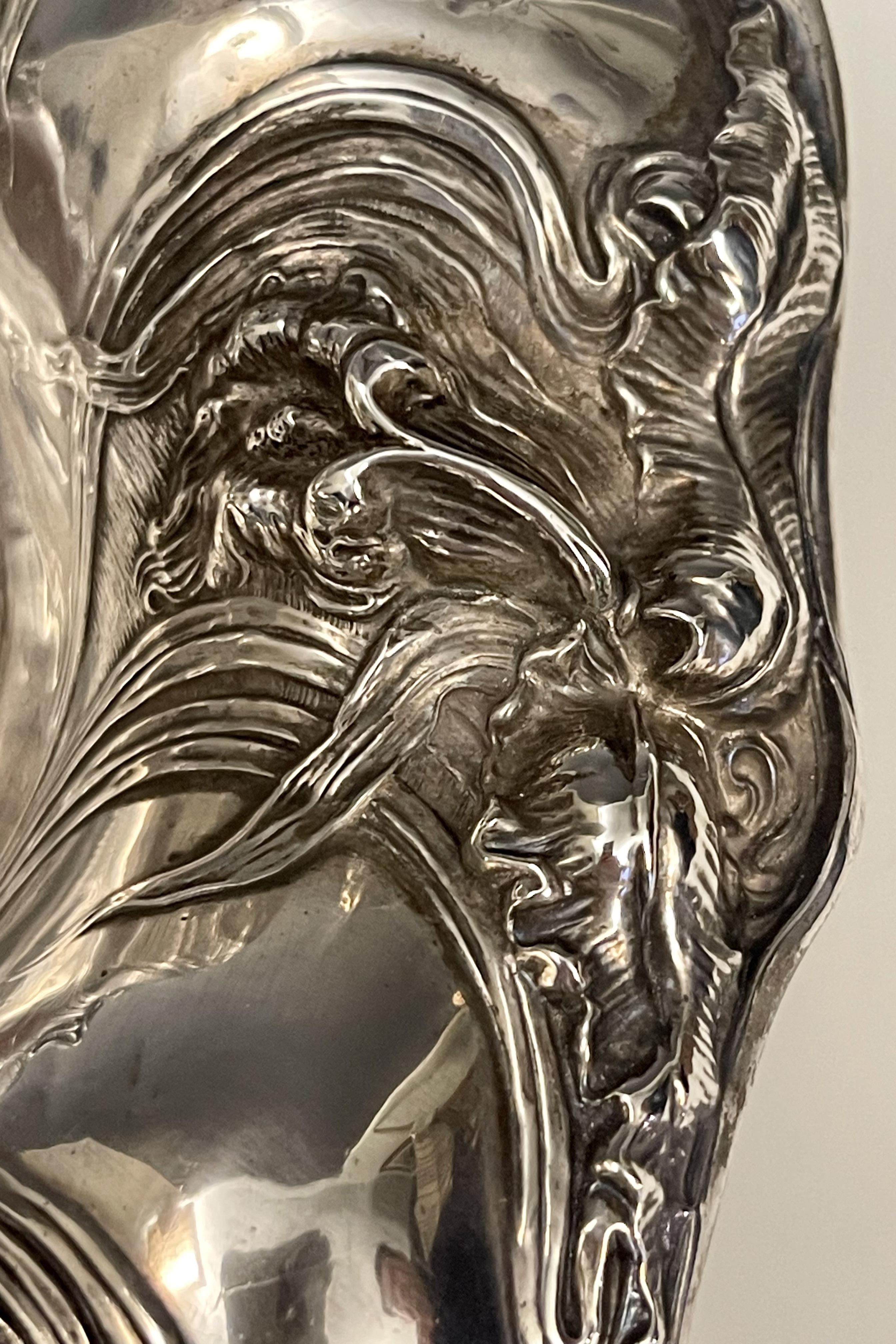 Ciotola in argento sterling Art nouveau, Stati Uniti, 1890 circa. in vendita 1