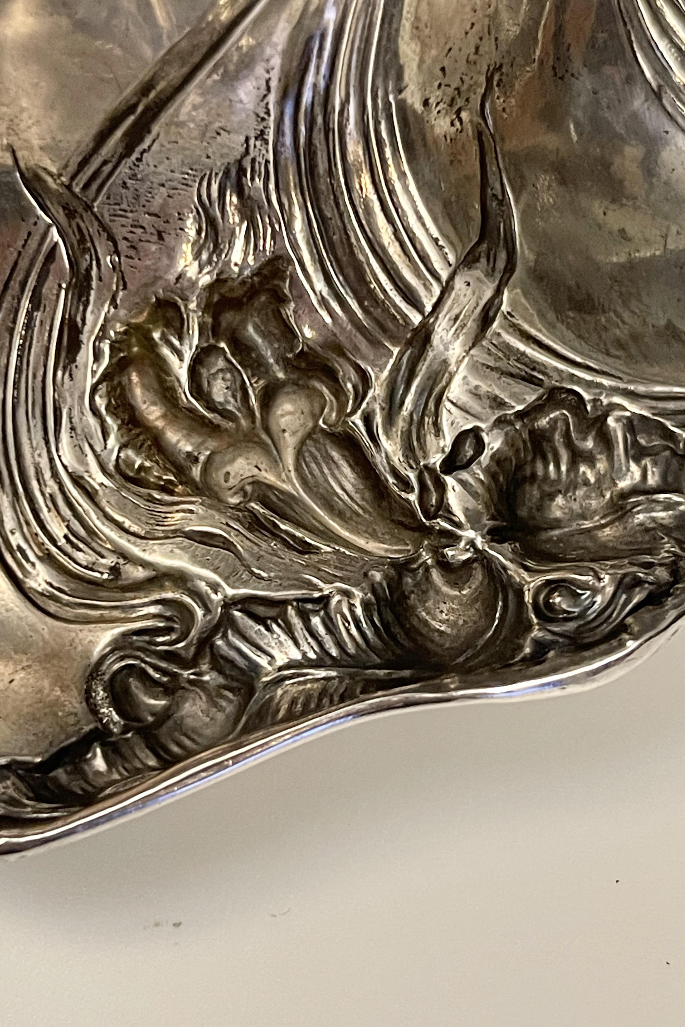 Art nouveau sterling silver bowl, United States circa 1890.  For Sale 3
