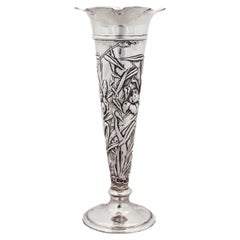 Art Nouveau Sterling Silver Bud Vase