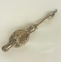 Art Nouveau Sterling Silver Carnation Lorgnette
